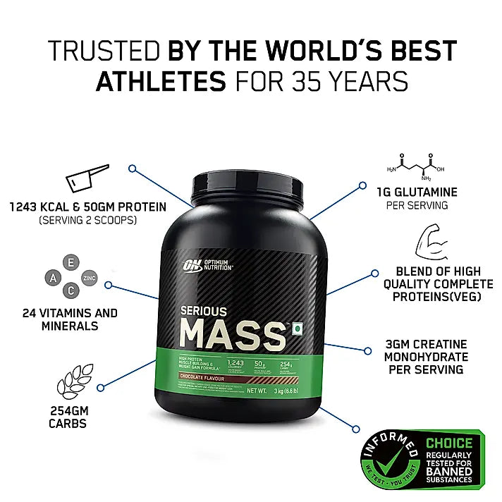 Optimum Nutrition Serious Mass container, alternate view