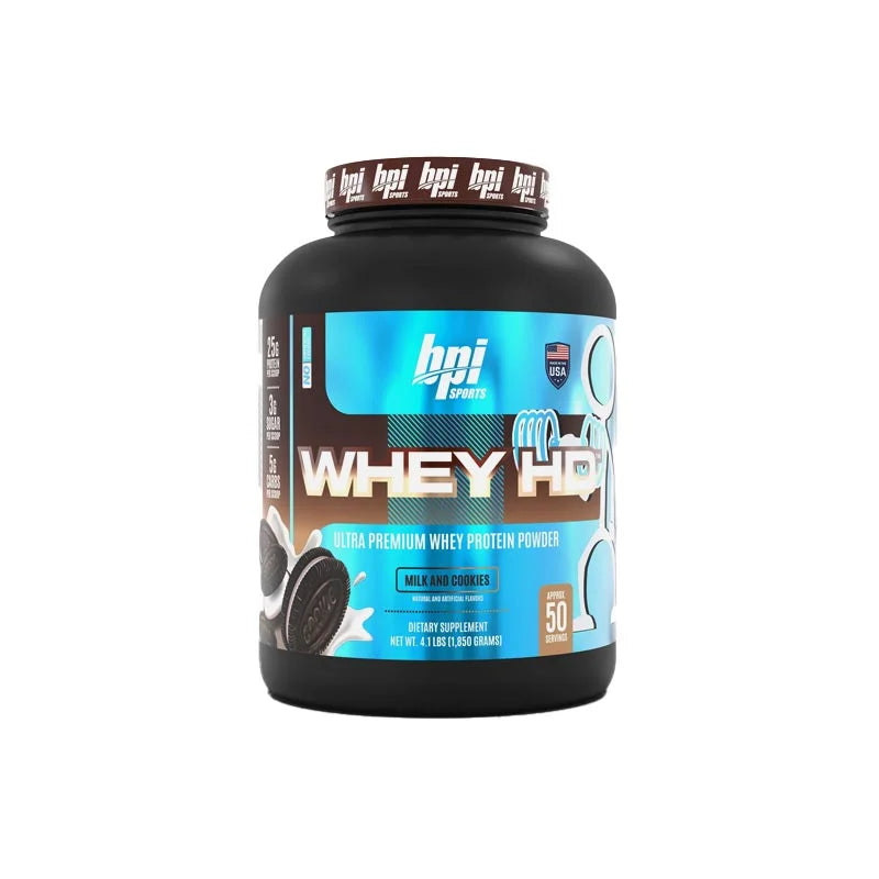 BPI Sports Whey HD Protein 4lbs container