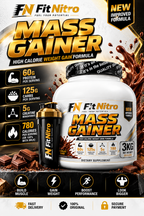 FitNitro Mass Gainer – 3KG | High-Calorie Weight Gain Formula