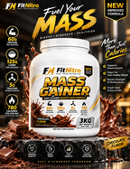 FitNitro Mass Gainer – 3KG | High-Calorie Weight Gain Formula