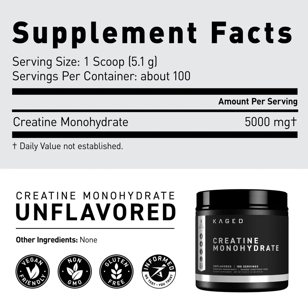 Kaged Creatine Monohydrate 100 Serving