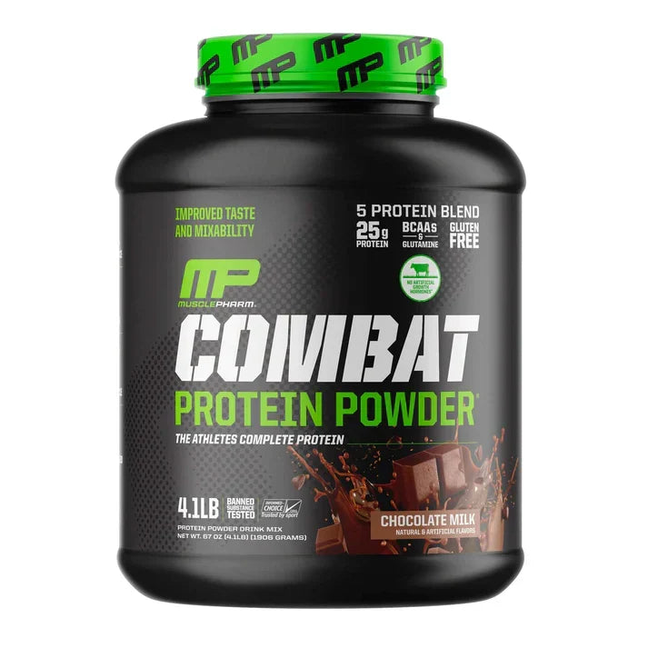 MusclePharm Combat Protein Powder Chocolate 4lbs container