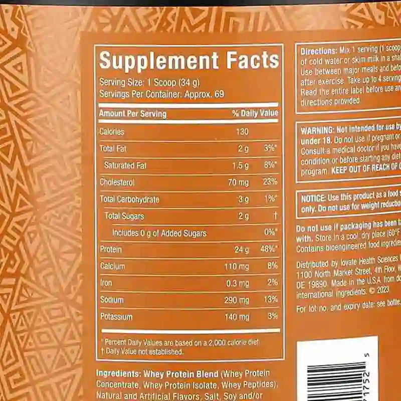 MuscleTech Nitro-Tech Whey Gold Limited Edition supplement facts