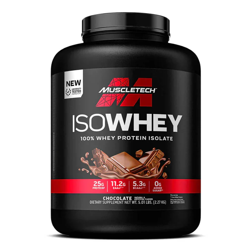 MuscleTech IsoWhey Protein Chocolate 5lbs container