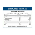 Applied Nutrition Critical Mass nutrition facts label