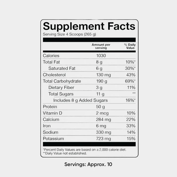 BASIC MASS (HIGH CALORIE MASS GAINER) | 6 LBS