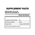Kevin Levrone Anabolic Creatine nutrition facts label