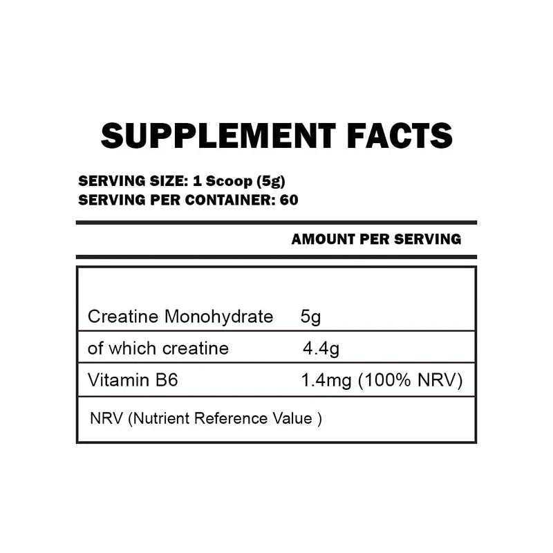 Kevin Levrone Anabolic Creatine nutrition facts label