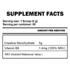 Kevin Levrone Gold Creatine supplement facts label