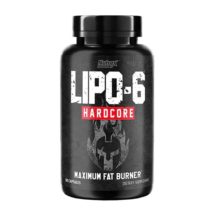 Nutrex Lipo 6 Hardcore Fat Burner bottle, alternate view