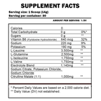 Scivation Xtend BCAA supplement facts label